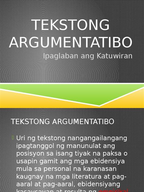 tekstong argumentatibo pdf